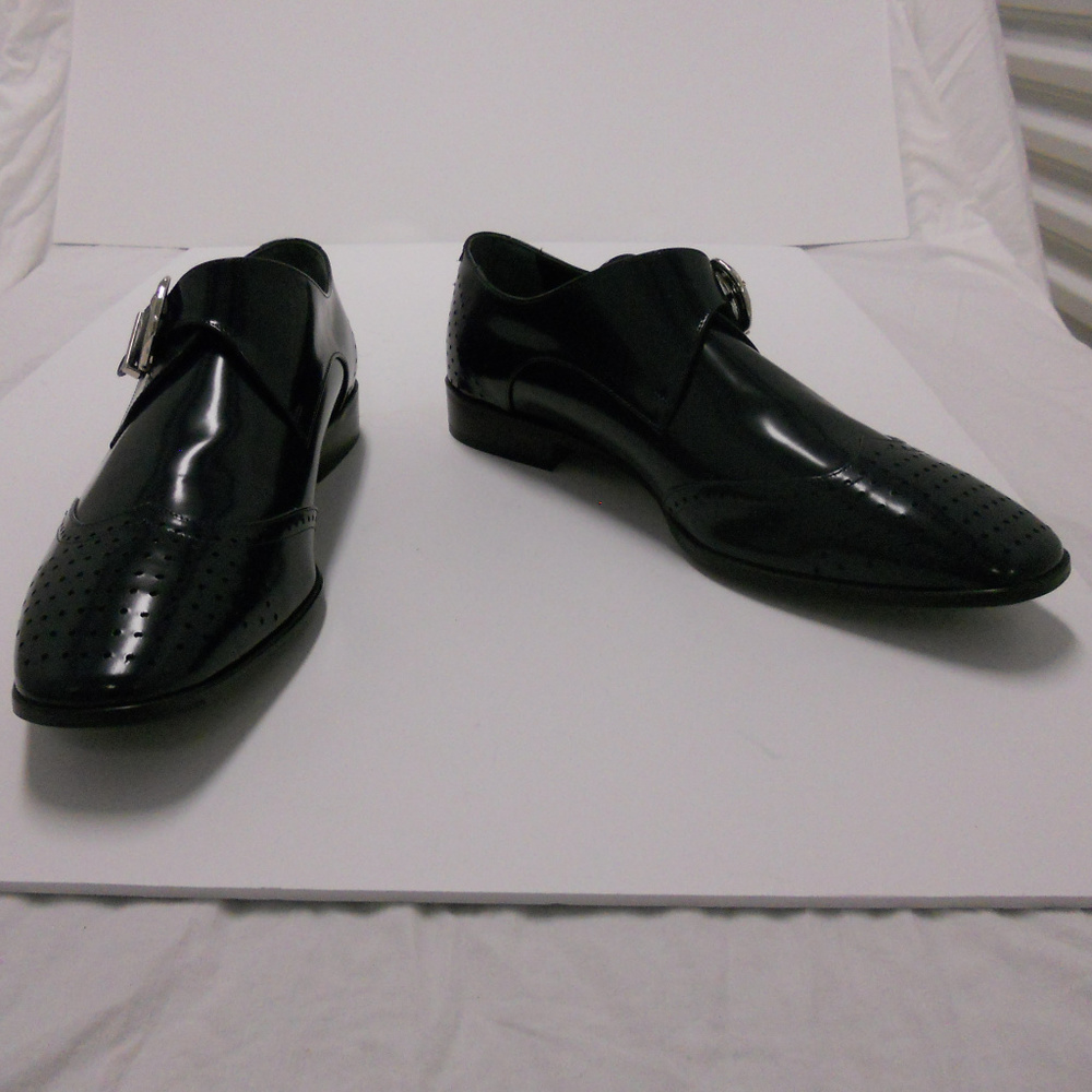 Hemsted & Sons UK Monk Strap Shoe Mens 9 Navy NWOT